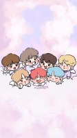 bts cartoon wallpaper