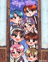 bts cartoon wallpaper