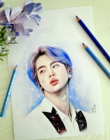 bts jin drawing