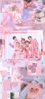 bts pink wallpaper