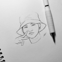 bts suga drawings