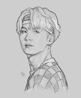 bts suga drawings