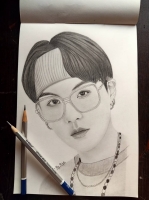 bts suga drawings