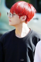 bts v red hair