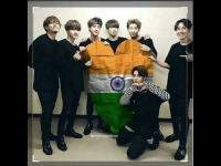 bts with indian flag