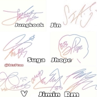 signature of bts members