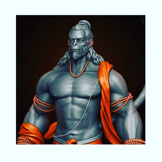Morden Hanuman Cartoon Images With Body Builder Style