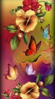 whatsapp dp flowers with butterfly